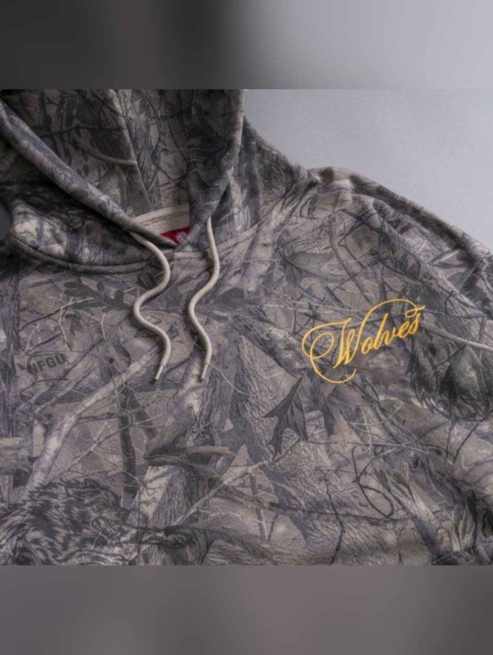 Darc Sport Burnout Bishop Hoodie Driftwood Wolf Forest Camo sz Large - Picture 7 of 14